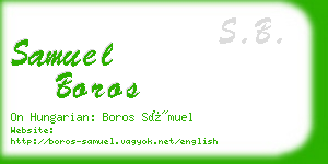 samuel boros business card